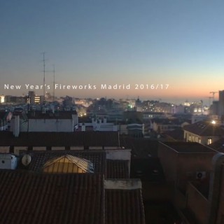 New Year fireworks over Madrid’s rooftops